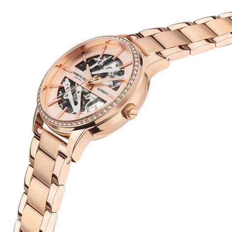 Buy Online Kenneth Cole Automatic Black Dial Stainless Steel Strap ...