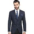 MANQ Men's Slim Fit Single Breasted Blazer (BL-101-34-Blue_Blue_34 ...