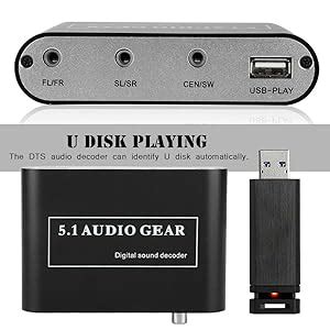 Microware 5.1 Channel AC3/DTS Digital Audio Converter Gear Surround ...