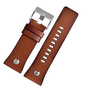 SAWIDEE Genuine Leather watchband for Diesel Watch Belt DZ4476/4482 ...