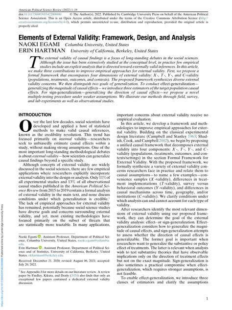 Image result for 5 Elements of External Validity