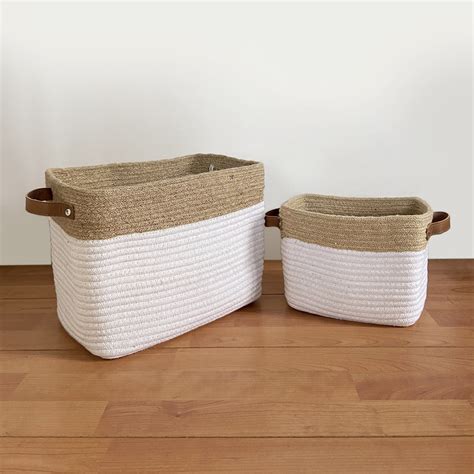 Kids Jute & Cotton Rope Baby Nursery Toy & Wardrobe Storage Bin – GWD Kids