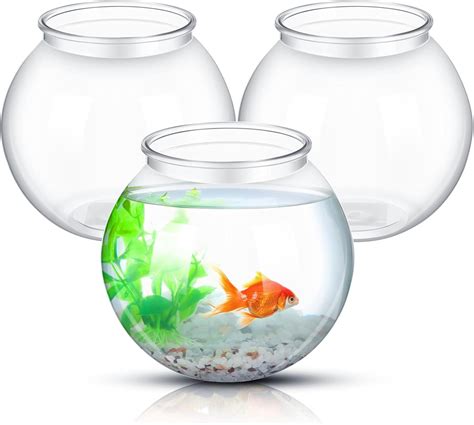 Review of Mifoci 3 Pcs Transparent Plastic Fish Bowls for Betta Fish ...