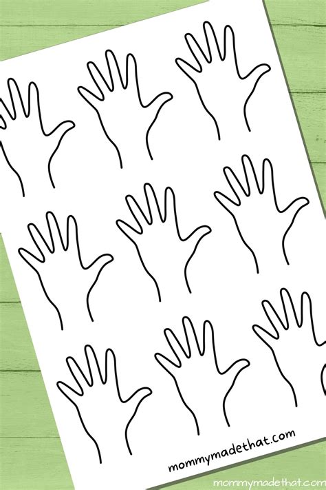 Lots of Hand Outlines and Templates (Free Printables!)