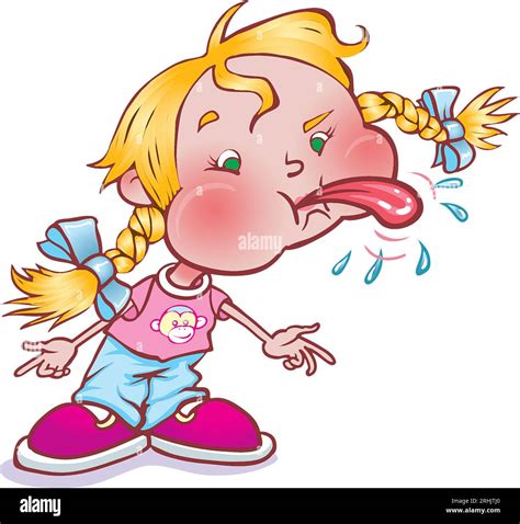 Cartoon Raspberry Blowing Blowing A Raspberry Hi Res Stock Photography