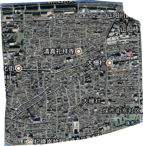 大栅栏街道高清卫星地图,大栅栏街道高清谷歌卫星地图