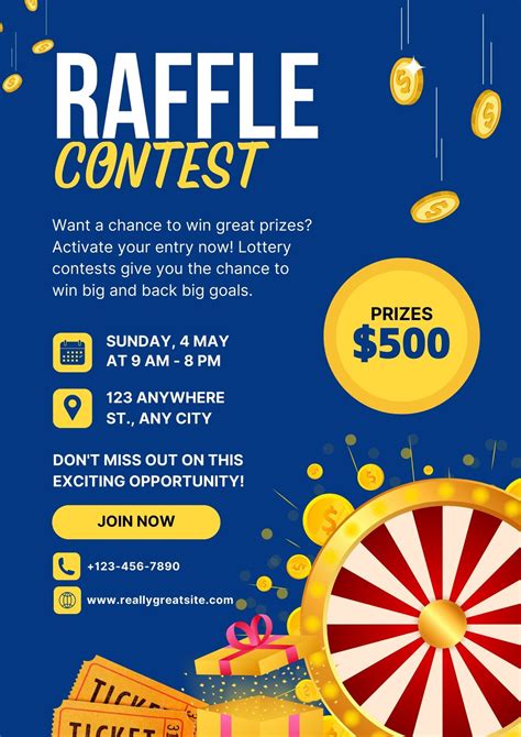 Winning Raffle Flyer Template Free - Template.umatuna.com