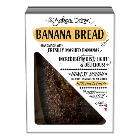 Buy The Baker's Dozen 100% Wholewheat Banana Bread | With Natural ...
