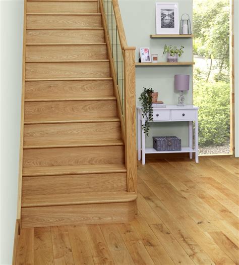 Solid Oak Stair Tread & Riser Cladding Kit 22x270x1500mm