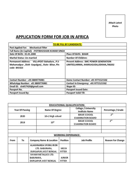 Image result for Job Interview Application Form