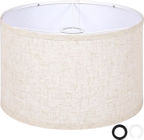 OUTON Beige Large Drum Lamp Shades for Floor Lamps, 16" Top x16" Bottom ...