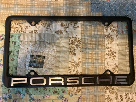 Vintage Porsche License Plate Frame Black | #3853071539