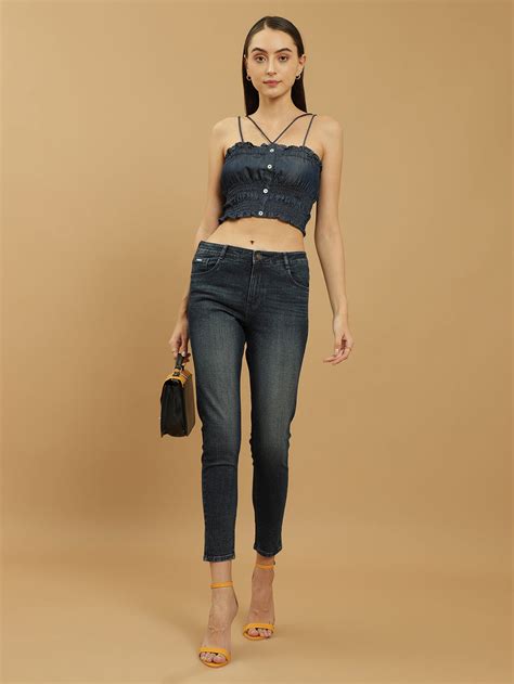 Beatnik Slim Fit Ankle Length Solid Womens Jeans