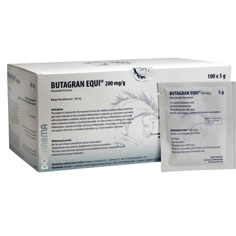 Butagran Equi 200mg/g Oral Powder for Horses 100 x 5g POM