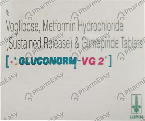 Gluconorm Vg 2mg 15'S: Uses, Side Effects, Price & Dosage | PharmEasy