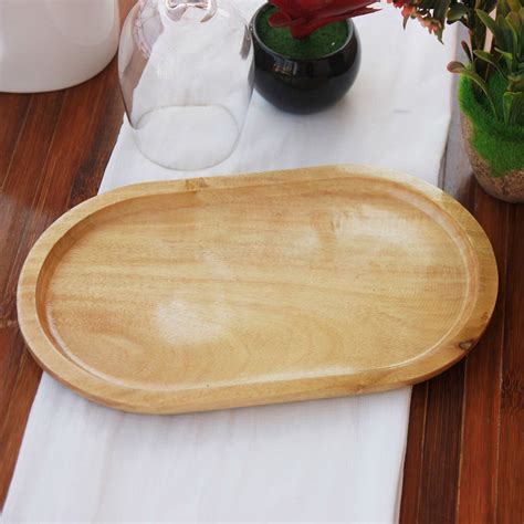 Oval Tray in Birch & Mahogany | Wooden Serving Tray| Decorative Tray ...