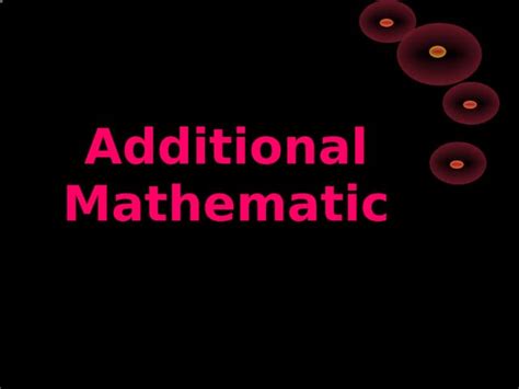 Image result for Add Maths Topics