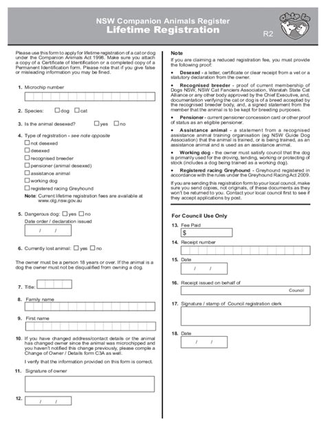 2018-2025 AU NSW Lifetime Registration Form R2 Fill Online, Printable ...