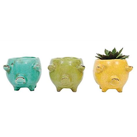 Terra Cotta Pig Planters Set of 3 : Amazon.in: Garden & Outdoors
