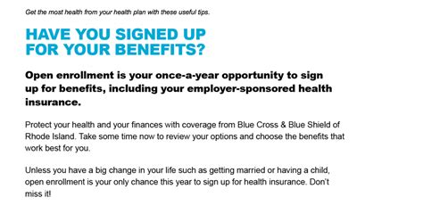 Open Enrollment Materials – Customizable | BCBSRI