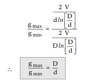 Capacitance of a Single Core Cable - Stress in Insulation