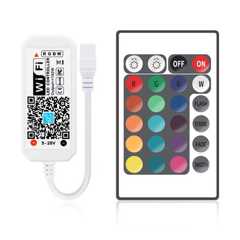 Yetaida WiFi RGBW LED Smart Controller with a 24 Keys Remote Control ...