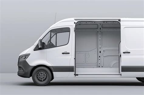 A white van with the door open and the door open | Premium AI-generated ...