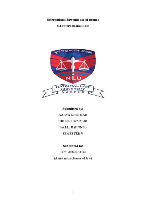 international law on drones - International law and use of drones 5 ...