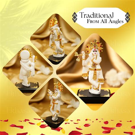 Ekhasa Resin Lord Krishna Idol with Flute (Size: 11 cm) | Shree Lord K ...