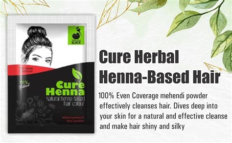 Buy Cure Herbal Henna-Based Hair For Naturally Black, Shiny, Silky Hair ...