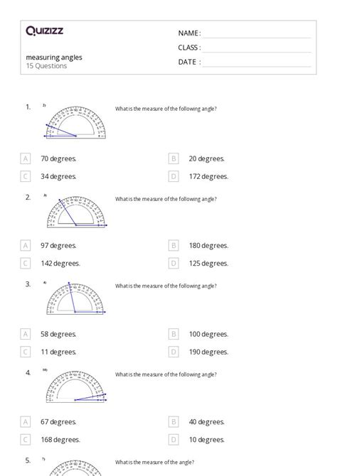Image result for Using a Protractor Worksheet