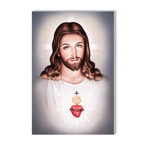 The Beautiful Sacred Heart Jesus Christ Glass Wall Paintings – Flair Glass