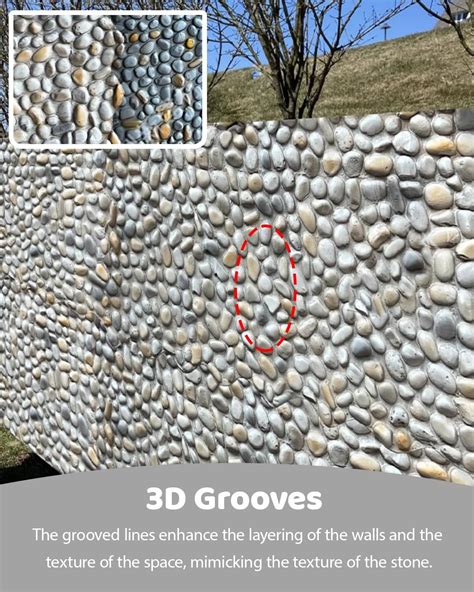 Elitix Faux 3D Cobblestone Wall Panels 47 Inch Long, India | Ubuy