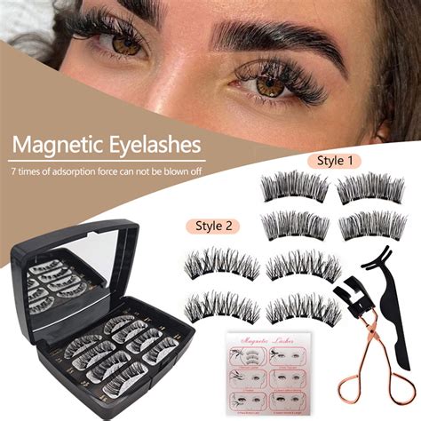 Kokovifyves Magnetic Eyelashes,Reusable Magnetic False Eyelashes ...
