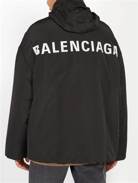 Balenciaga Logo Windbreaker Jacket in Black for Men - Lyst