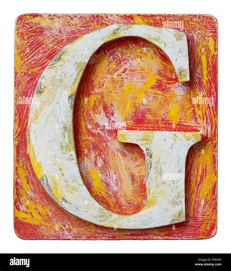 Wooden alphabet block, letter G Stock Photo - Alamy