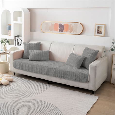Premium Plush Anti Slip Sofa Mat for 1/2/3 Seater, Light Grey – HOKIPO ...