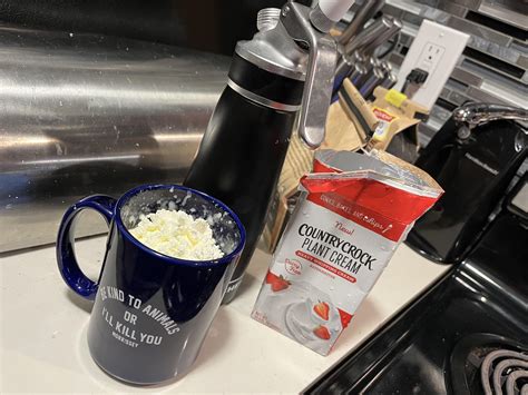 Country Crock plant cream is the shit. With a whipping siphon, best ...