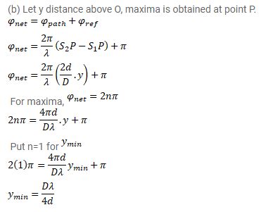 A narrow slit S transmitting light of wavelength