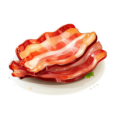 Premium Vector | Bacon vector white background isolated