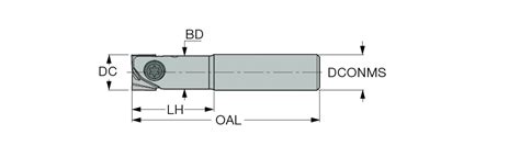 Iscar India | Milling > Indexable > Indexable End Mills > HCE | ISC3103715