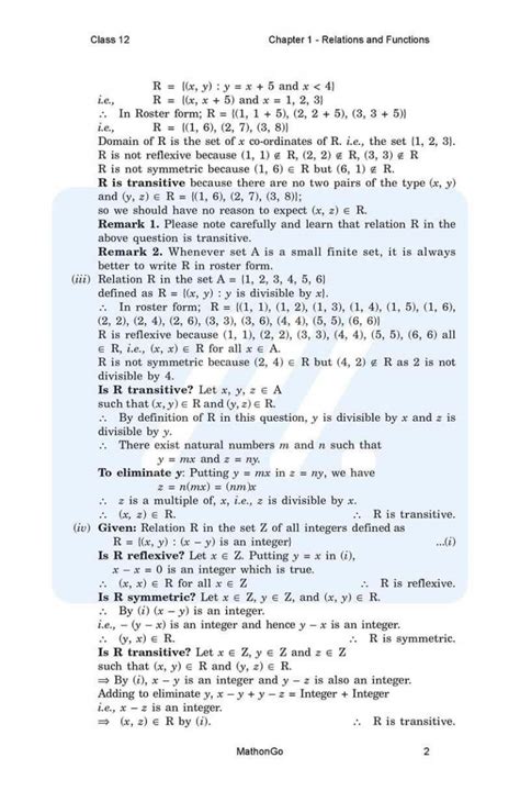 Image result for Maths Class 12th Chapter 1