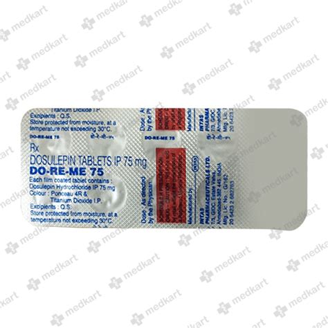 DO RE ME 75MG TABLET 10’S: Uses, Price, Side effects & Generic ...