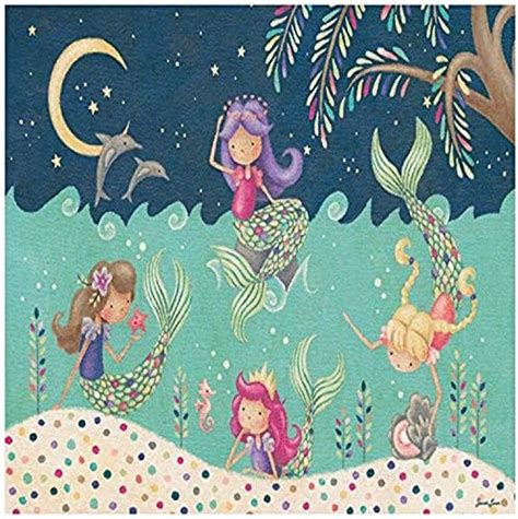 BR &Nameinternal - A Pearl Like You Mermaids 18x14 Canvas Wall Art, by ...