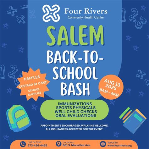 Salem: Back to School Bash, 601 S MacArthur Ave, Salem, MO 65560-2132 ...