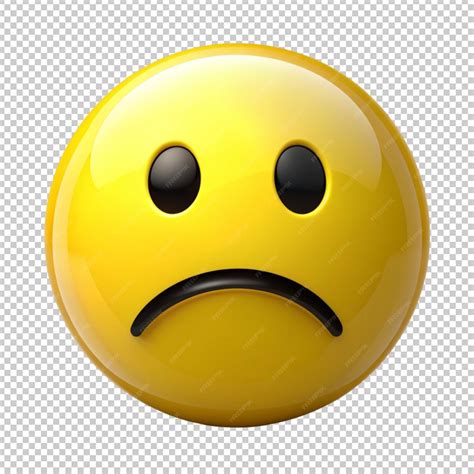 Premium PSD | Sad face emoji
