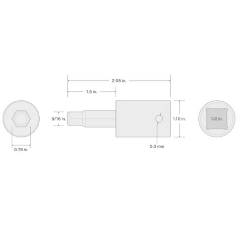 TEKTON 1/2-in Drive 9/16-in Hex Bit Driver Socket SIB22214 at Lowes.com