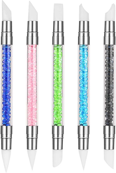 Buy NAILWIND 5 Pcs Dual Nail Tools Nail Art Sculpture Pen,Silicone Head ...