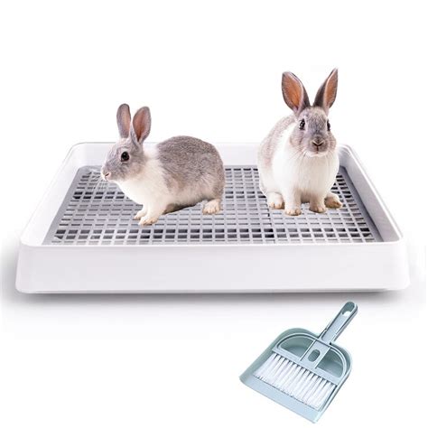 Buy 22x18 inches Rabbit Litter Box with Grate, Extra Large Rabbit ...