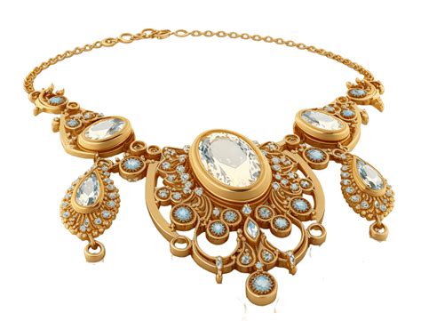 Gold Chain Jewel Necklace, Gold Chain, Gem, Necklace PNG Transparent ...